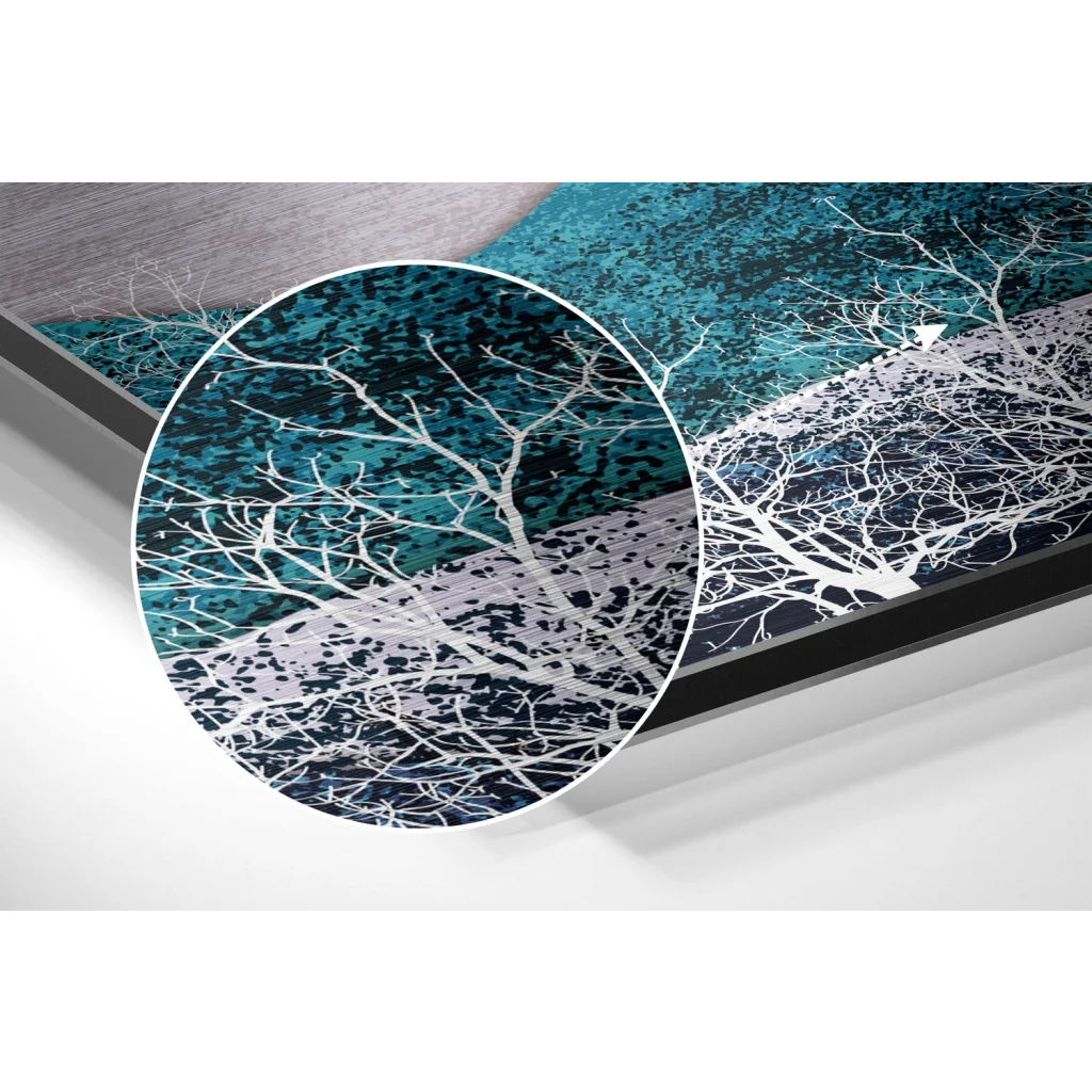 Stunning Tree Art on Brushed Aluminium Dibond Print | Modern Wall Art Decor | vintageantiquesgifts.com