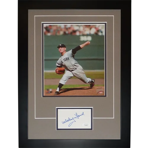 Whitey Ford autographed New York Yankees signature series frame