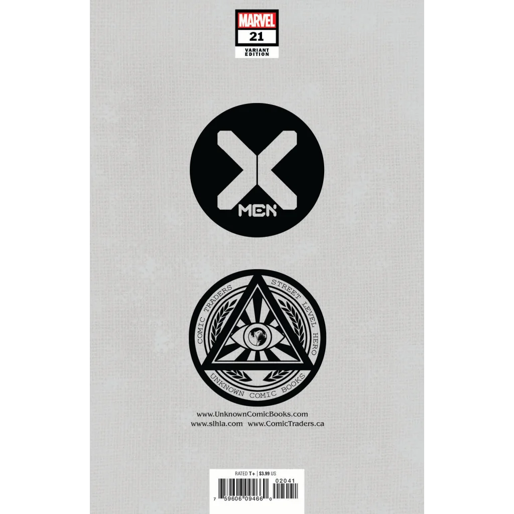 Comic book cover with black X-Men logo and all-seeing eye pyramid symbol for X-Men #21 Gala Edition