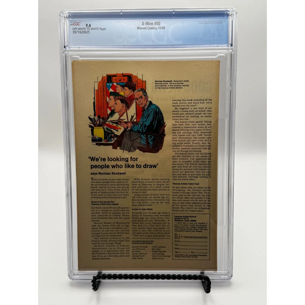 X-Men #50 CGC 9.4 blue label Jim Steranko Silver Age comic slabbed