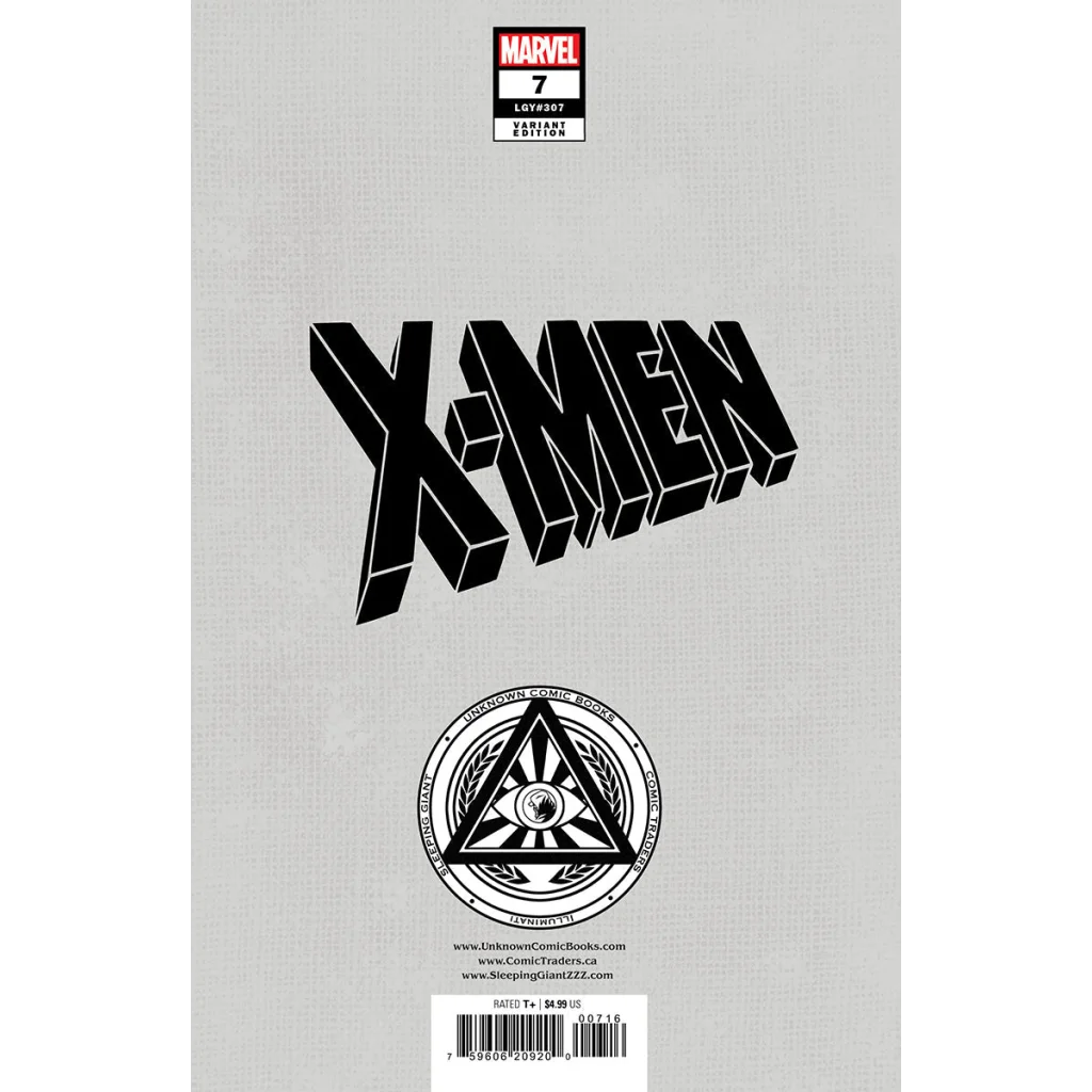 3D black X-Men logo on gray background from Unknown Comics Sabine Rich Spiderweb Variant