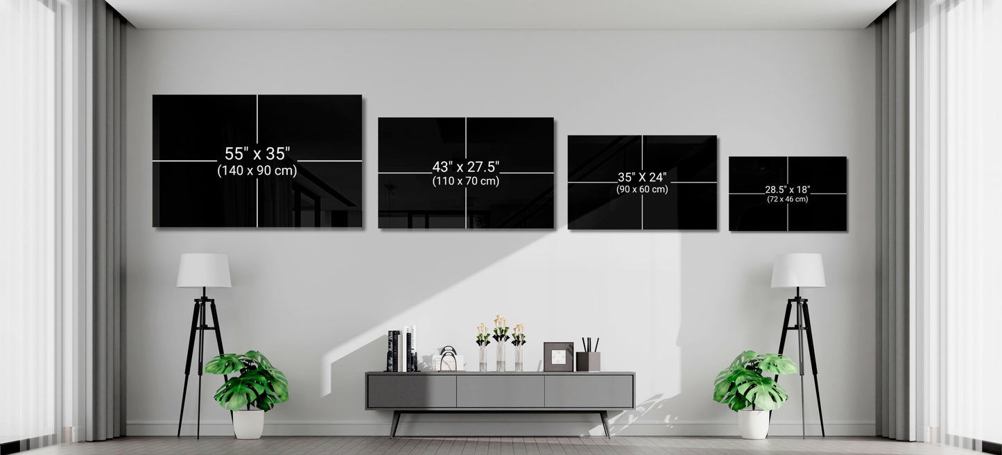 Ocean Waves Crashing Glass Wall Art
