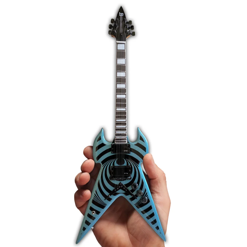 Zakk Wylde Warhammer Pelham Blue Axe Heaven® mini guitar replica