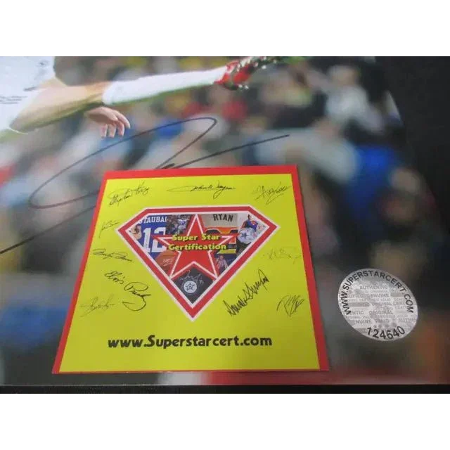 Autographed Zinedine Zidane signed 8x10 photo with certification sticker for authentic memorabilia