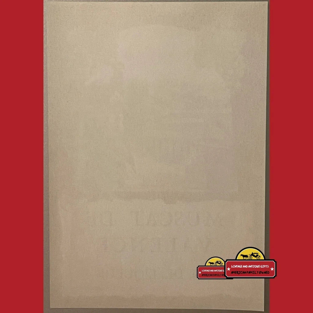 Blank beige canvas with a small cartoon sticker near rare 1930s Dutch liquor wine label