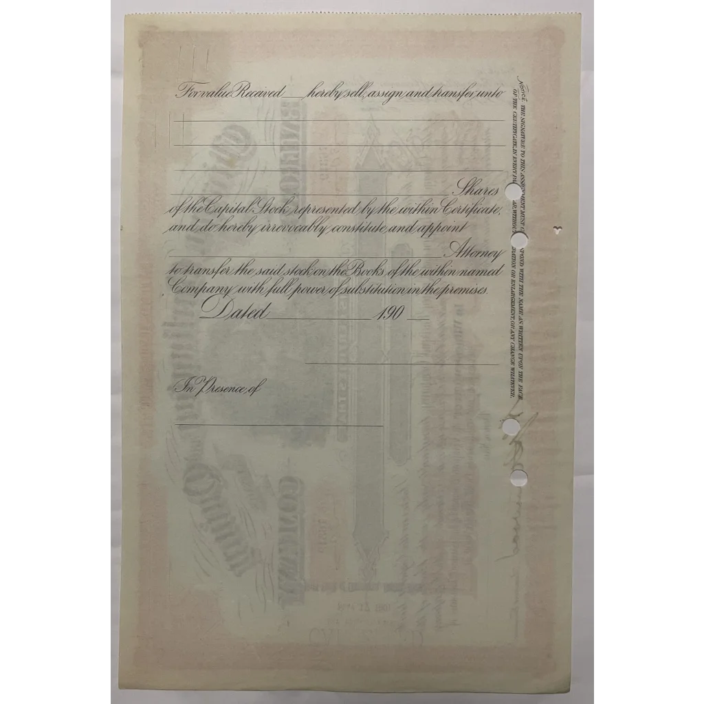 Rare 1880s-1901 Chicago Burlington Quincy Railroad Stock Certificate - Zephyrs Collectibles Vintage and Antique Gifts