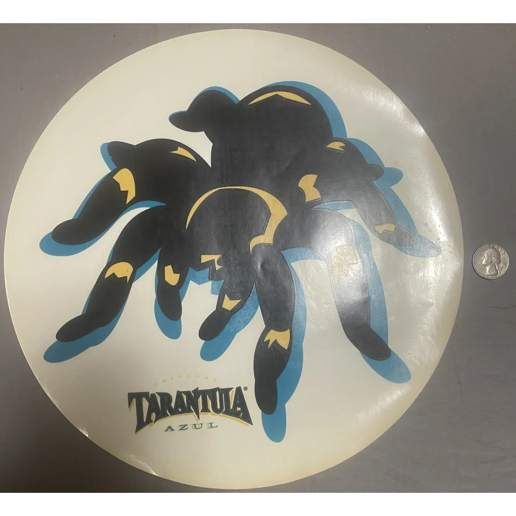 Vinyl record with large tarantula design, perfect antique vintage gift for collectors
