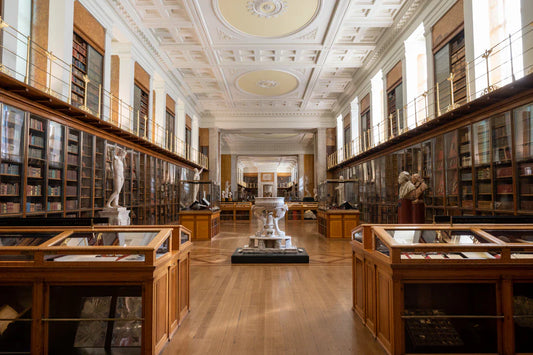 Historic documents and artwork reflecting Enlightenment ideas that shaped American independence
