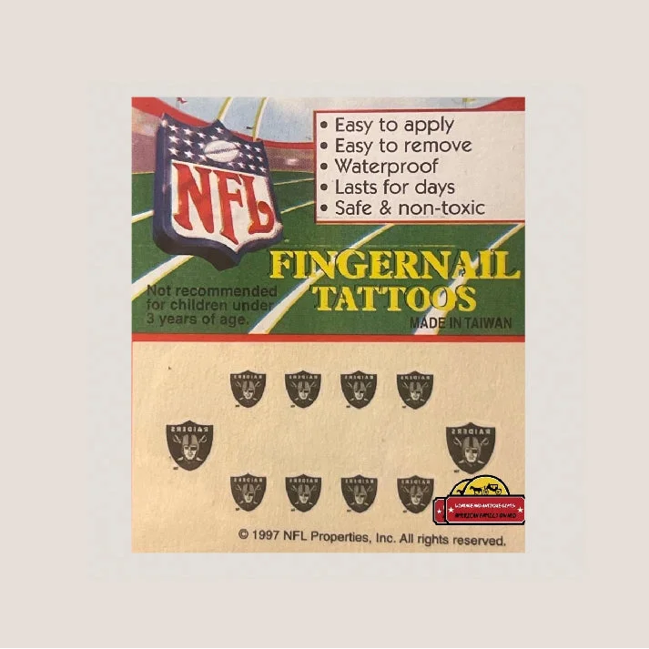 Show Your Team Spirit with Vintage NFL Fingernail Tattoos