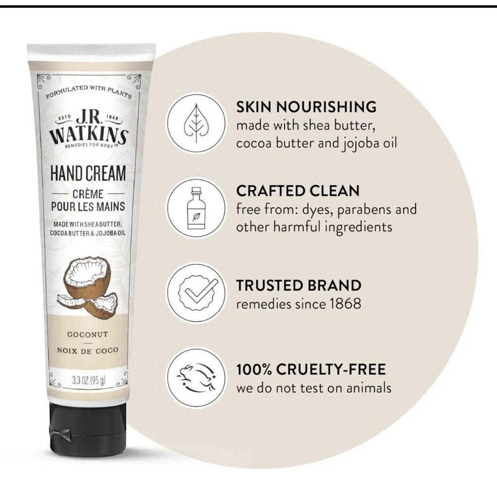 Jr Watkins shea butter hand cream, natural moisturizing hydrating tube