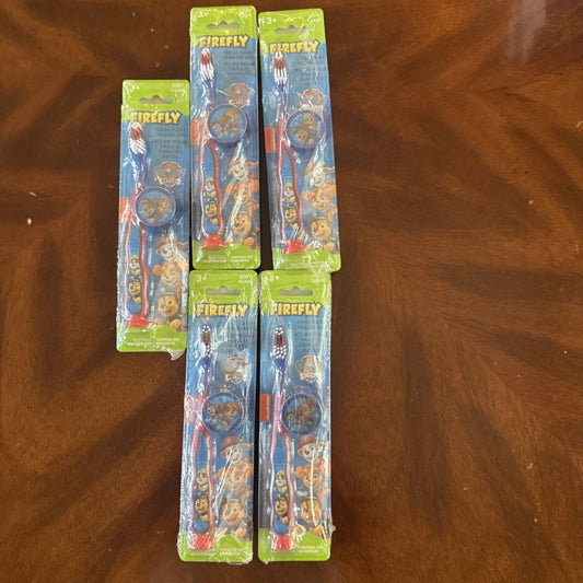 10x Firefly Nickelodeon Paw Patrol soft toothbrush travel kit with red blue handles