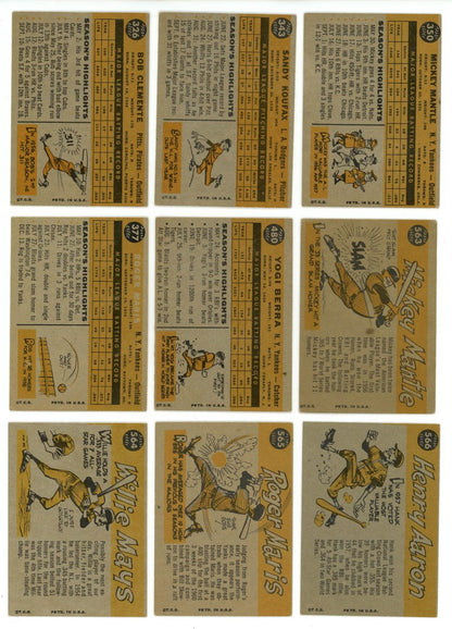 1960 TOPPS BASEBALL COMPLETE SET BREAK - 8 CARDS PER BOX! 1 HOFer and/or high # in each box!