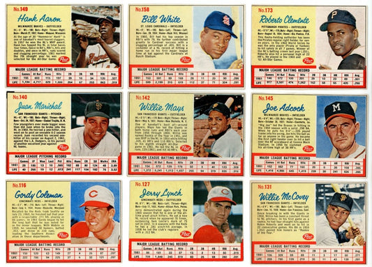 1962 POST CEREAL BASEBALL COMPLETE SET BREAK - 5 CARDS PER BOX! 1 HOFER PER BOX!