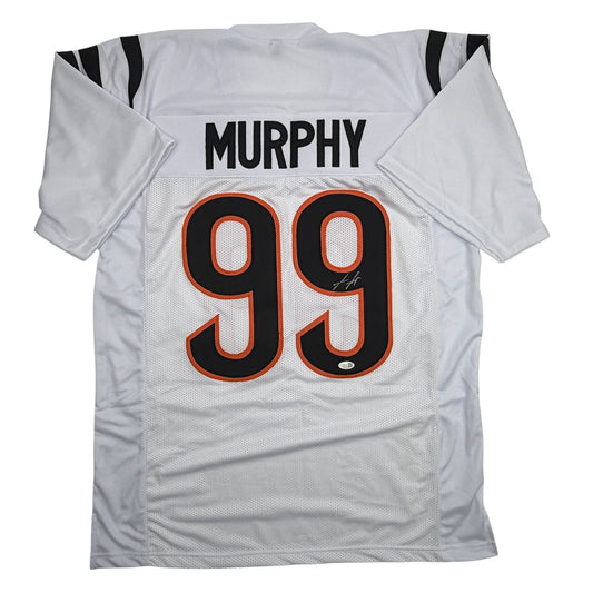 White Cincinnati football jersey number 99 with "MURPHY" nameplate, displayed flat showing back view with orange and black numerals.