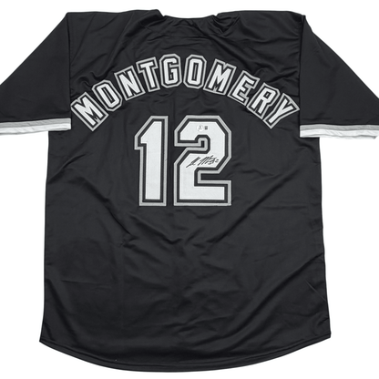 Autographed/Signed Colson Montgomery Chicago Black Baseball Jersey Beckett BAS COA