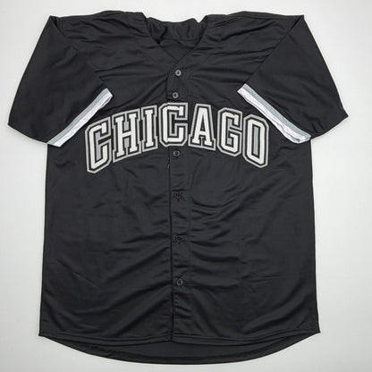 Autographed/Signed Colson Montgomery Chicago Black Baseball Jersey Beckett BAS COA