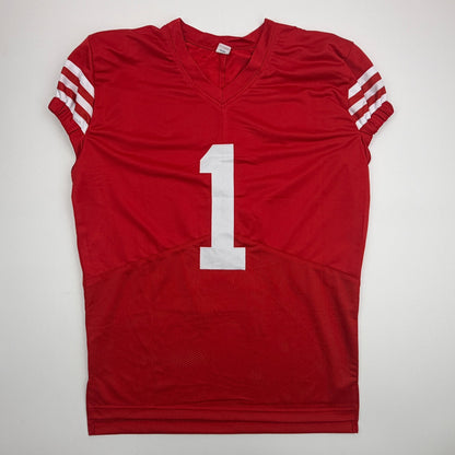 Autographed/Signed Ricky Pearsall San Francisco Red Pro Cut Football Jersey Beckett BAS COA