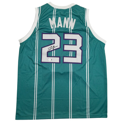Autographed/Signed Tre Mann Charlotte Teal Basketball Jersey Beckett BAS COA