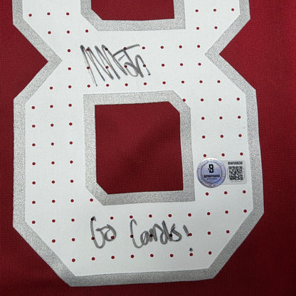 Autographed/Signed Marvin Harrison Jr. Arizona Cardinals Red Authentic Football Jersey Beckett BAS COA