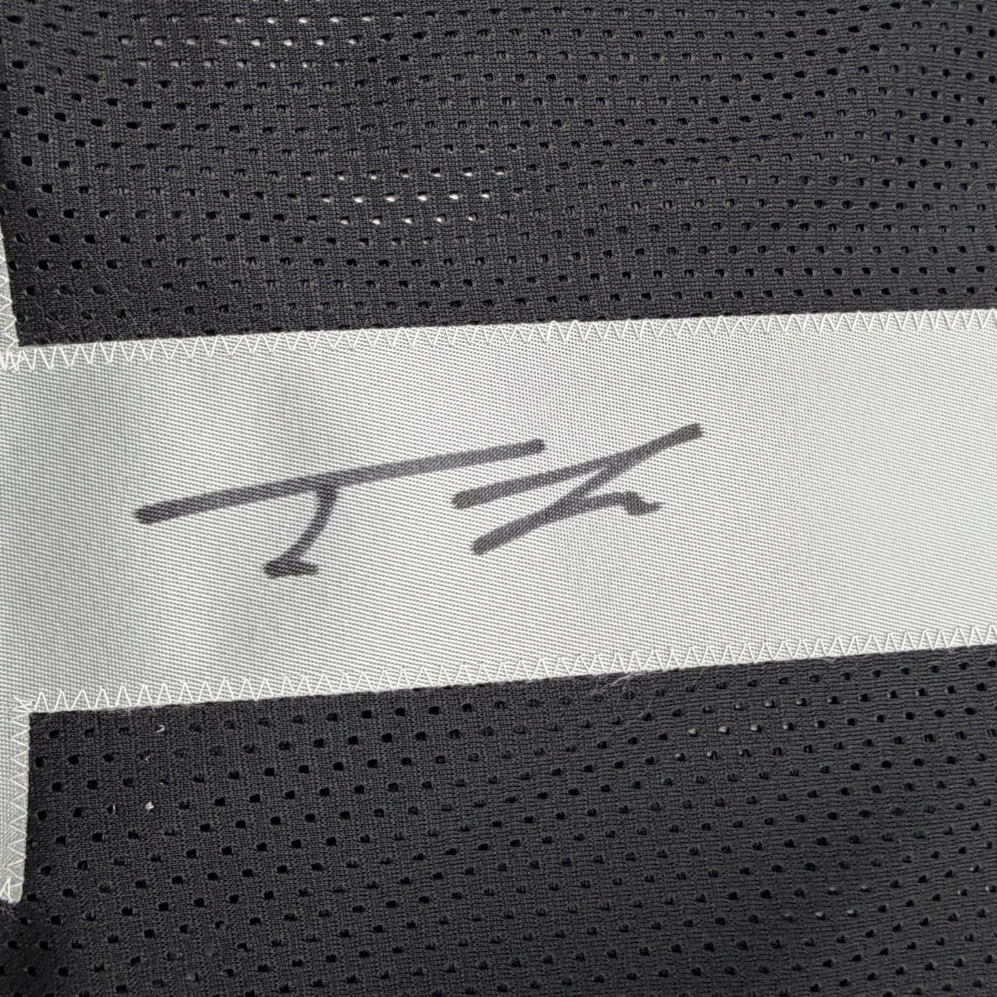 Autographed/Signed Tre Tucker Oakland Las Vegas Black Football Jersey Beckett BAS COA