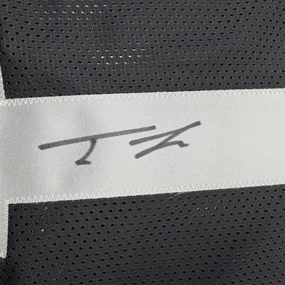 Autographed/Signed Tre Tucker Oakland Las Vegas Black Football Jersey Beckett BAS COA