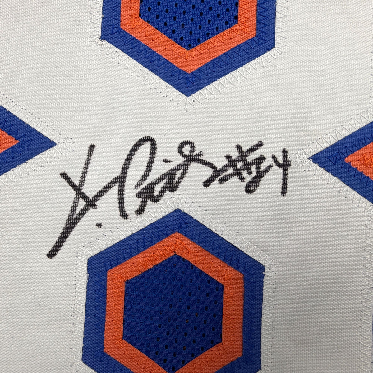 Autographed/Signed Kyle Pitts Florida Blue College Football Jersey JSA COA