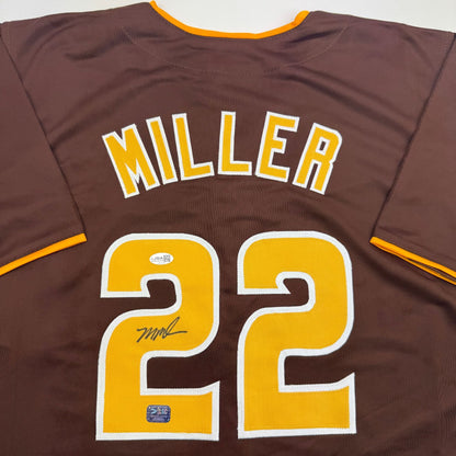 Autographed/Signed Mason Miller San Diego Brown Baseball Jersey JSA COA