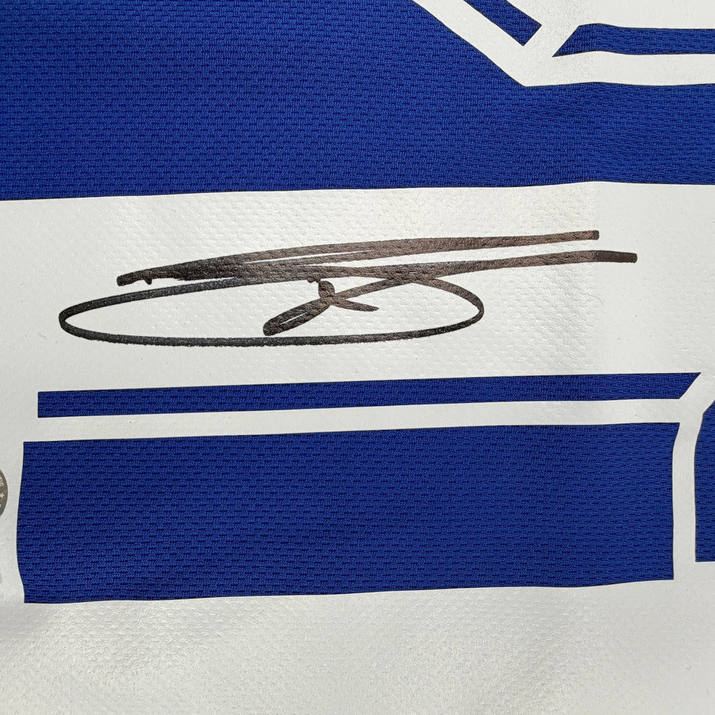 Autographed/Signed David Trezeguet France Blue Soccer Futbol Jersey Beckett BAS COA