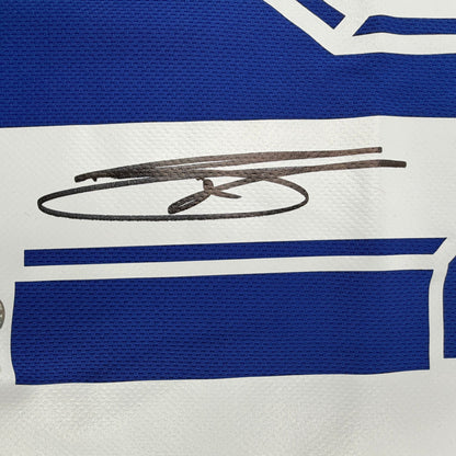 Autographed/Signed David Trezeguet France Blue Soccer Futbol Jersey Beckett BAS COA
