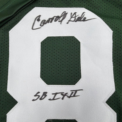 Framed Autographed/Signed Carroll Dale 35x39 Green Bay Green Football Jersey JSA COA