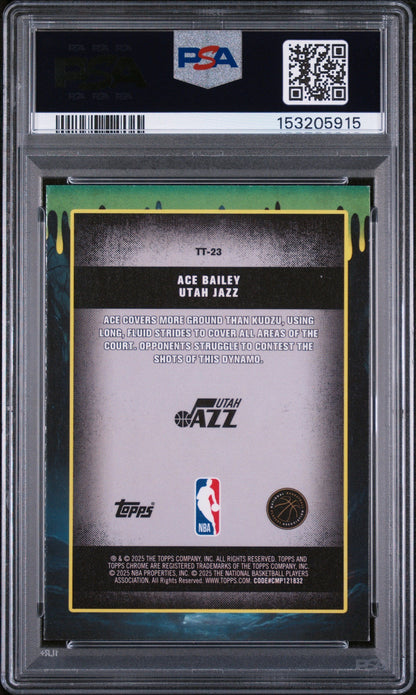 Graded 2025 Topps Chrome Ace Bailey #TT-23 Tall Tales Rookie RC Basketball Card PSA 8 Near Mint
