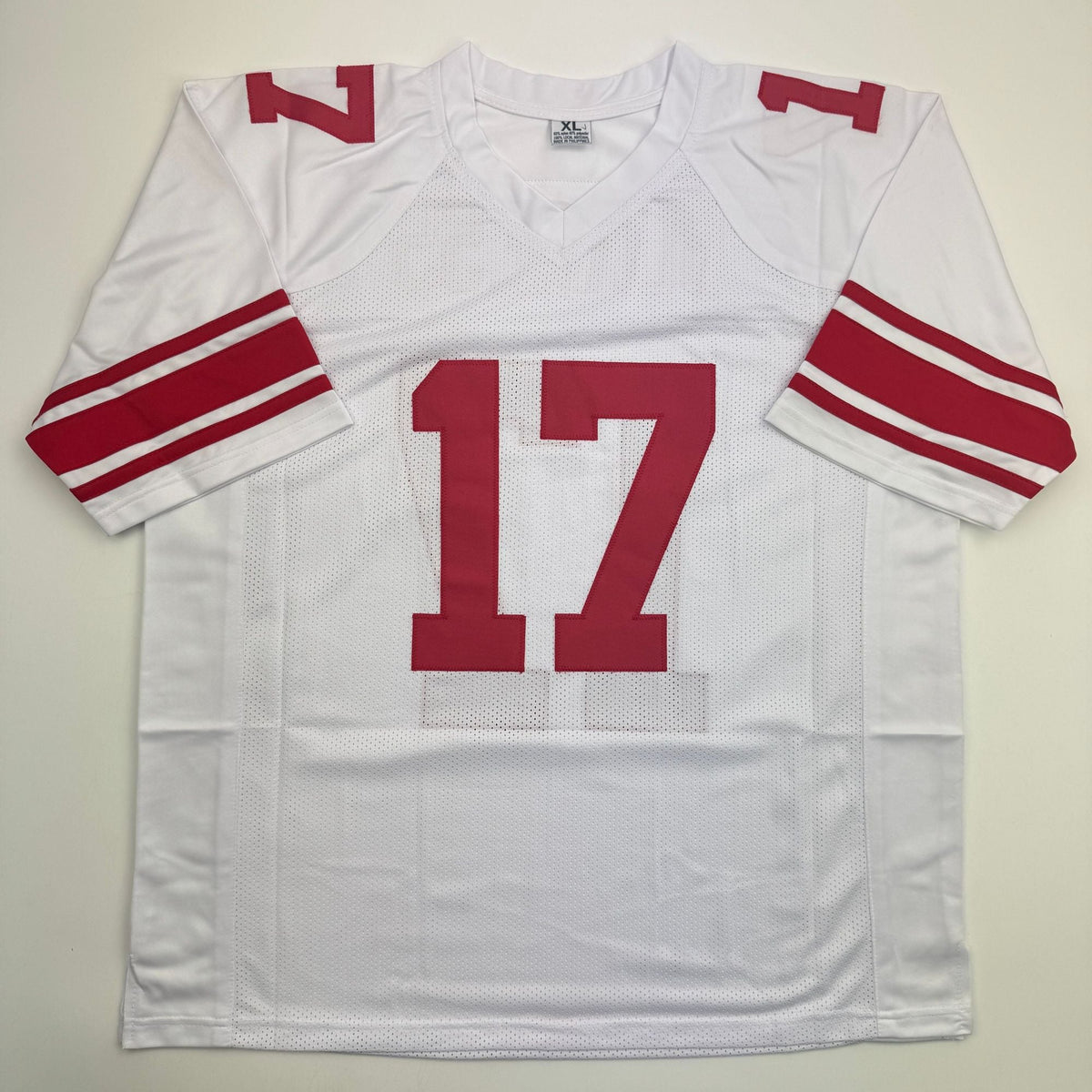 Autographed/Signed Plaxico Burress New York White Football Jersey JSA COA