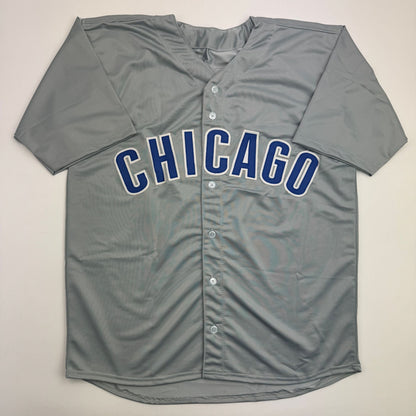 Autographed/Signed Alex Bregman Chicago Grey Baseball Jersey Beckett BAS COA