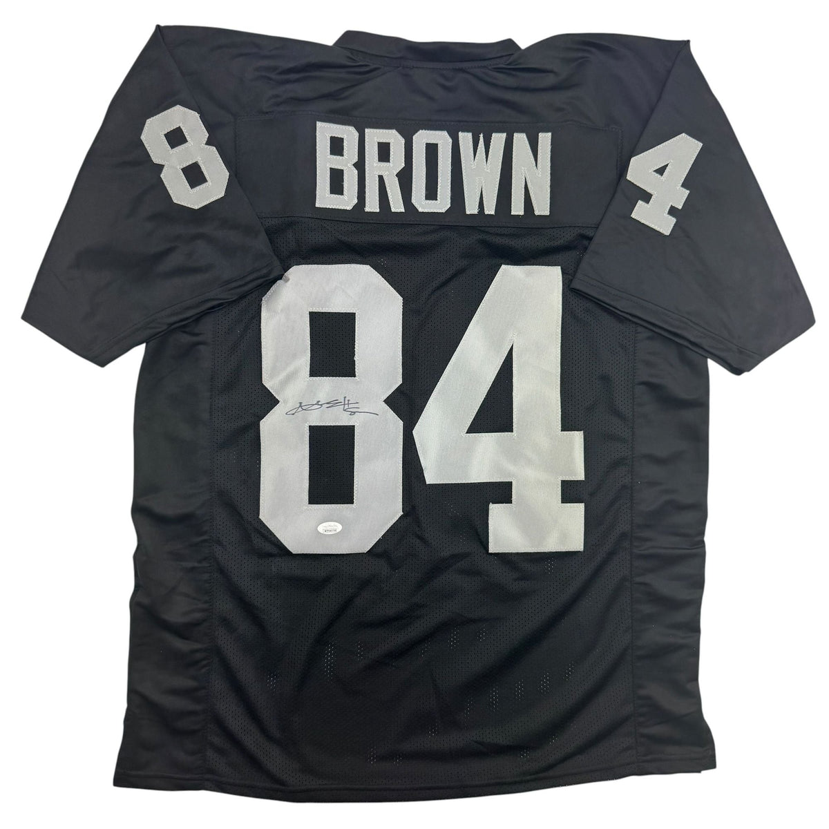 Autographed/Signed Antonio Brown Oakland Las Vegas Black Football Jersey JSA COA