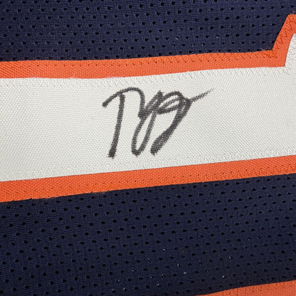 Autographed/Signed Ty Jerome Virginia Blue College Basketball Jersey Beckett BAS COA