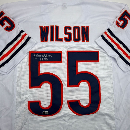 Autographed/Signed Otis Wilson Chicago White Football Jersey Beckett BAS COA