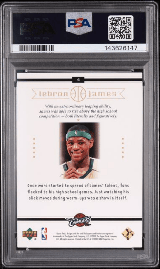 Graded 2003 Upper Deck LeBron James #4 Box Set Rookie RC Basketball Card PSA 10 Gem Mint