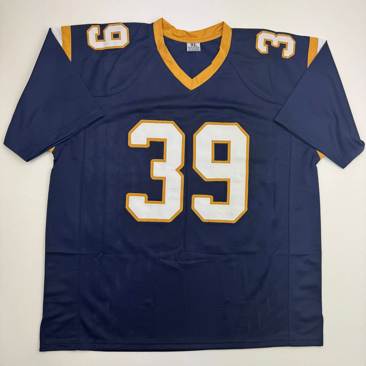 Autographed/Signed Steven Jackson St. Louis Dark Blue Football Jersey Beckett BAS COA