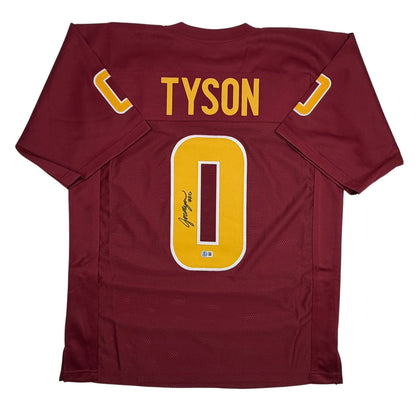 Autographed/Signed Jordyn Tyson Arizona State Maroon College Football Jersey Beckett BAS COA