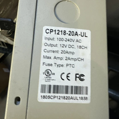 18 channel power supply beige metal unit with white label specs