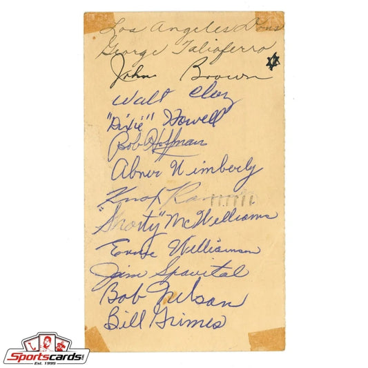 Vintage government postcard with 12 legendary sports icons autographs