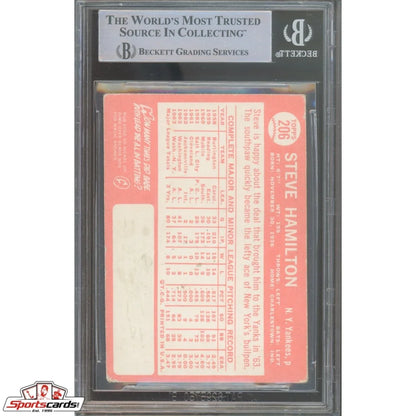 Graded Steve Hamilton card by Beckett Grading Services