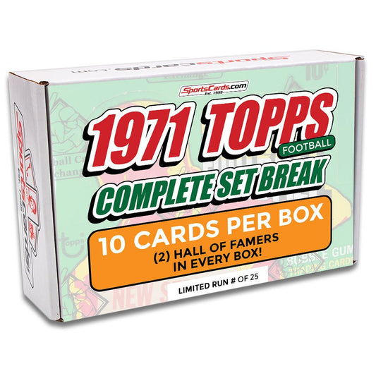 1971 TOPPS FOOTBALL COMPLETE SET BREAK - 10 CARDS PER BOX! 2 HOFERS per box!