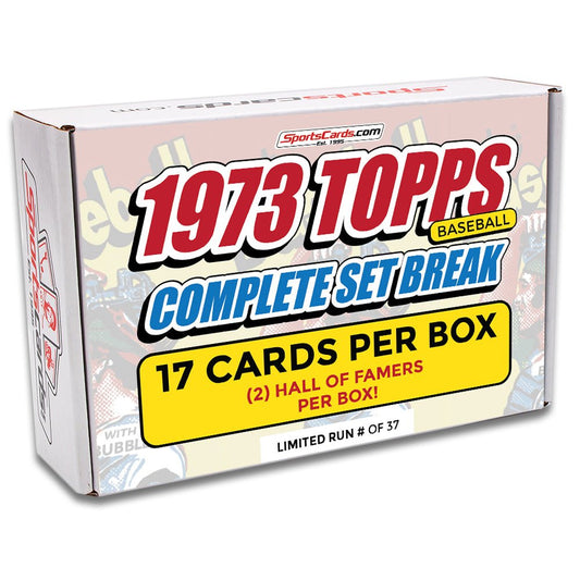 1973 TOPPS BASEBALL COMPLETE SET BREAK - 17 CARDS PER BOX! Includes 2 HOFers!