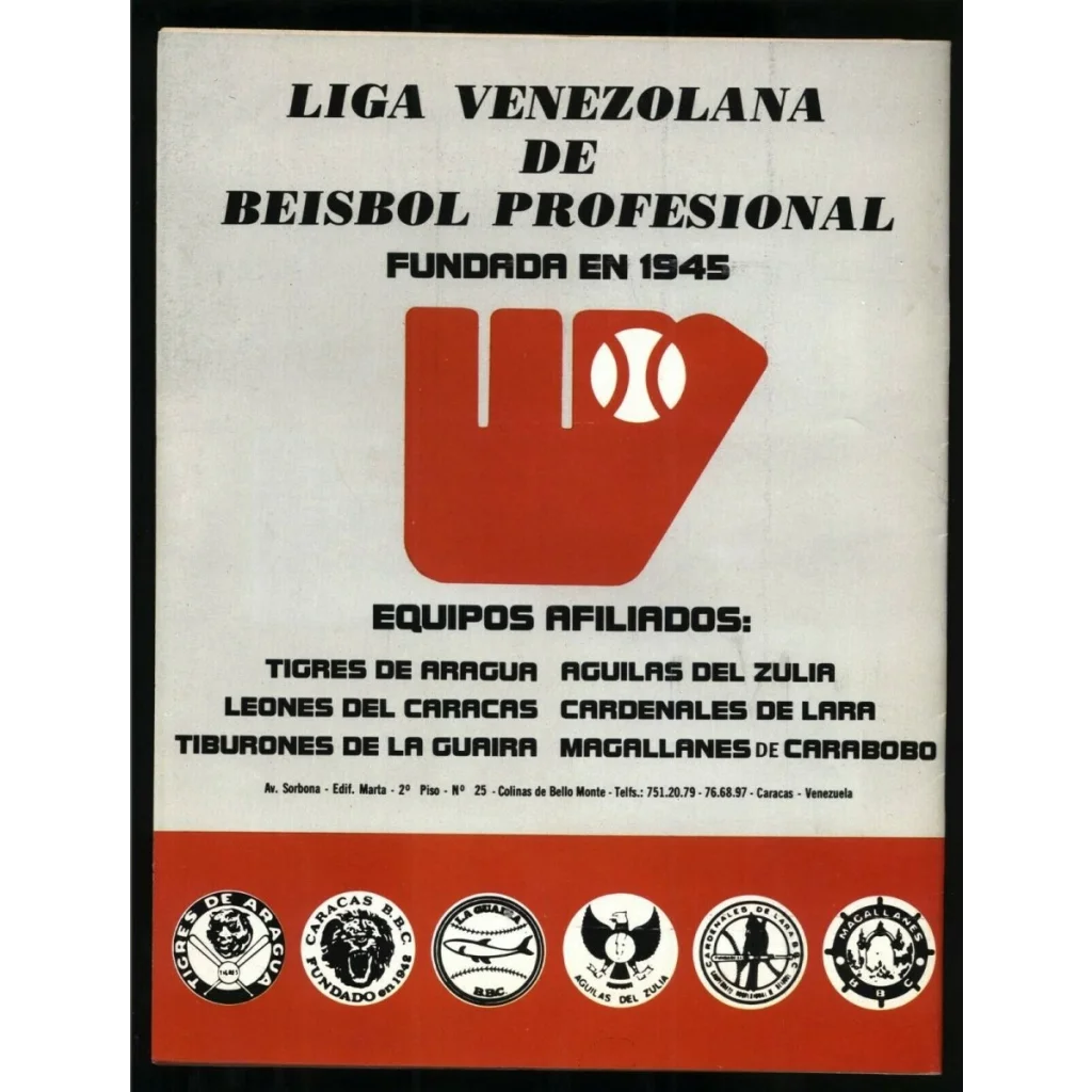 Red Venezuelan baseball glove poster with white text and black logos for sticker album
