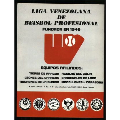 Red Venezuelan baseball glove poster with white text and black logos for sticker album