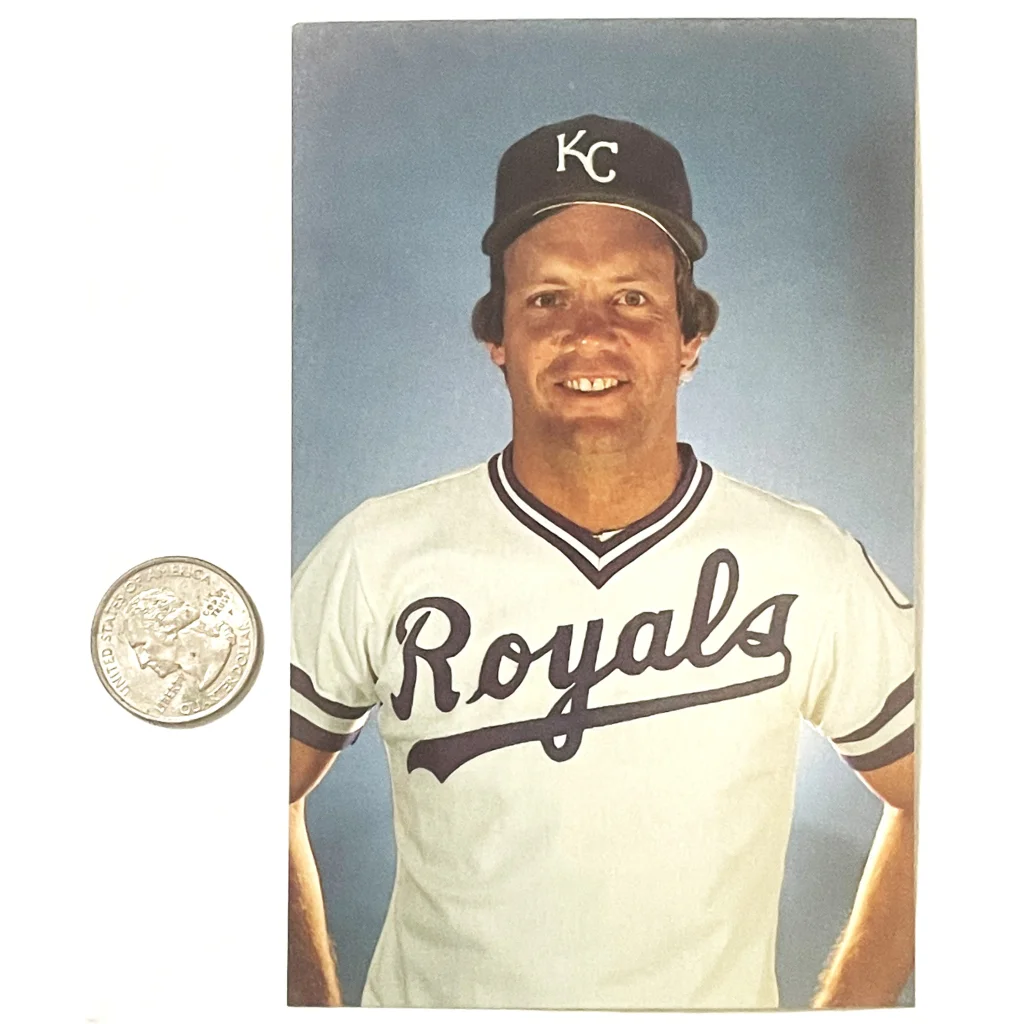 1980s ⚾ MLB World Series Champ Hall of Famer George Brett KC Royals Postcard! Collectibles Vintage Postcard - & Famer!