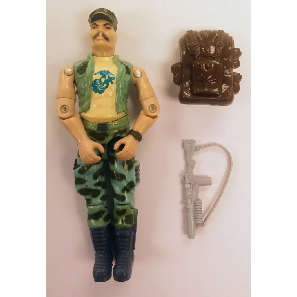 Vintage 1983 GI Joe action figure Gung Ho Marine in camo uniform
