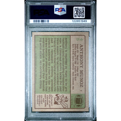 1984 Topps Anthony Munoz PSA 8.5 graded football card