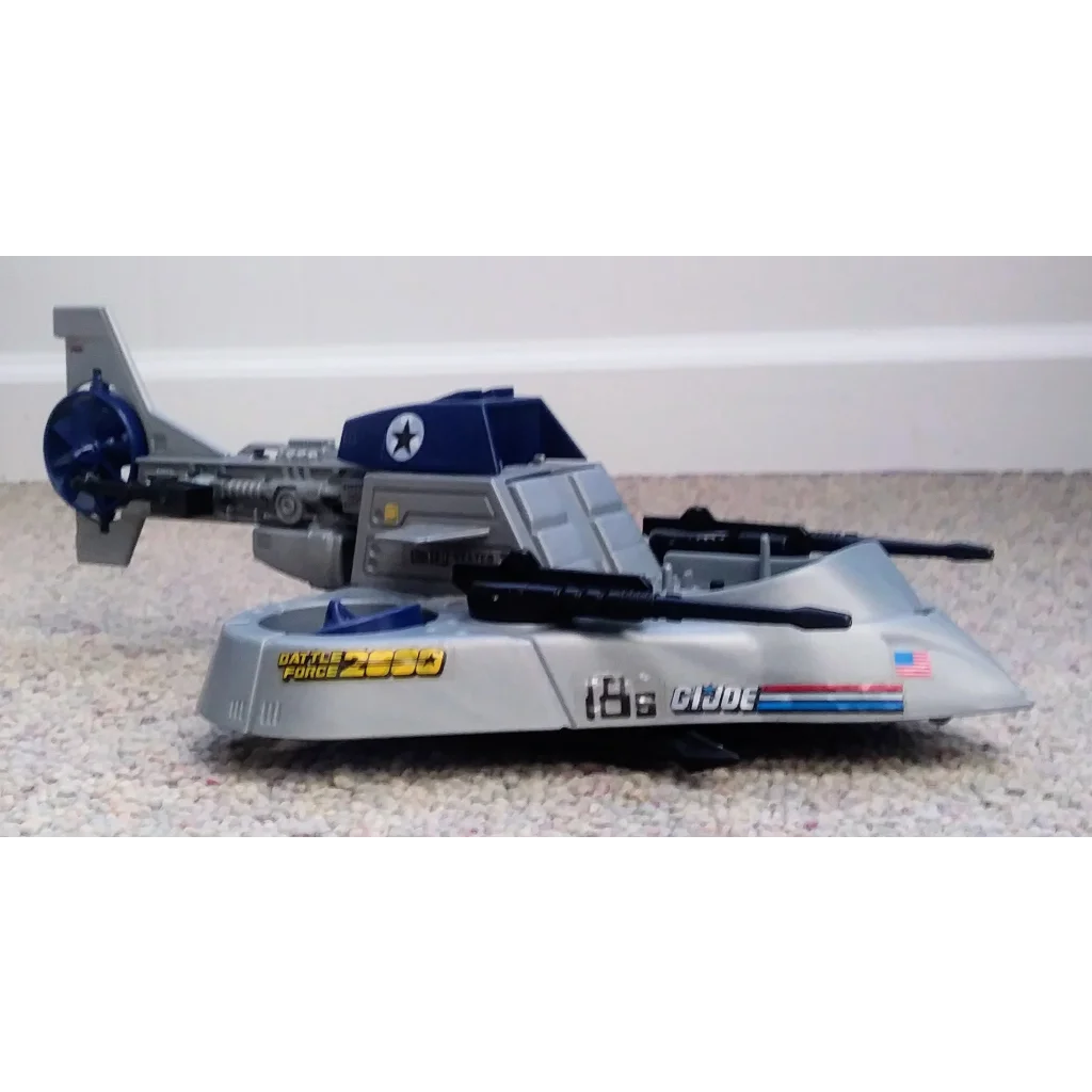 1987 GI Joe Vindicator Hovercraft with blue and silver cockpit